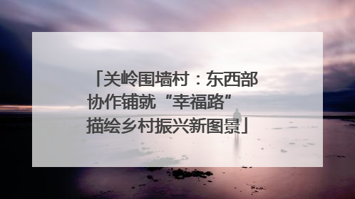 关岭围墙村：东西部协作铺就“幸福路” 描绘乡村振兴新图景