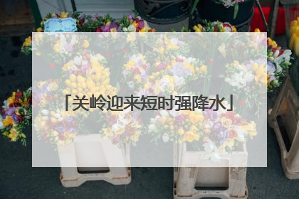 关岭迎来短时强降水