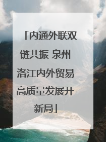 内通外联双链共振 泉州洛江内外贸易高质量发展开新局