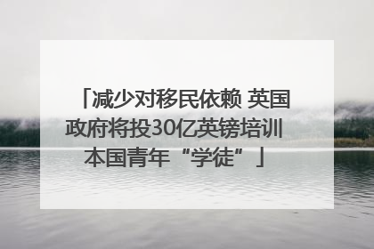 减少对移民依赖 英国政府将投30亿英镑培训本国青年“学徒”
