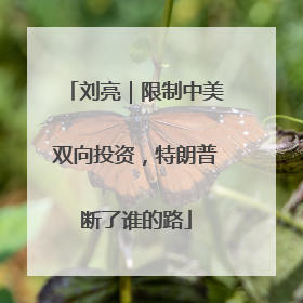 刘亮｜限制中美双向投资，特朗普断了谁的路