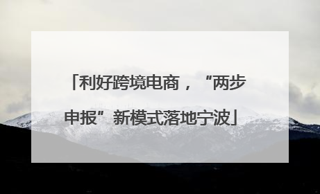 利好跨境电商，“两步申报”新模式落地宁波