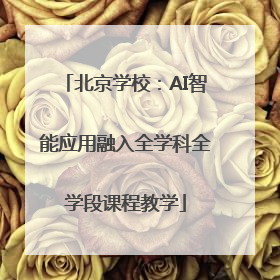 北京学校：AI智能应用融入全学科全学段课程教学