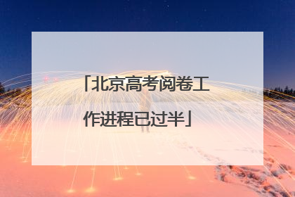 北京高考阅卷工作进程已过半