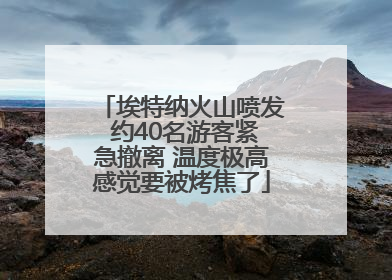 埃特纳火山喷发 约40名游客紧急撤离 温度极高感觉要被烤焦了