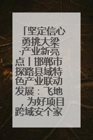 坚定信心 勇挑大梁·产业新亮点丨邯郸市探路县域特色产业联动发展：飞地，为好项目跨域安个家
