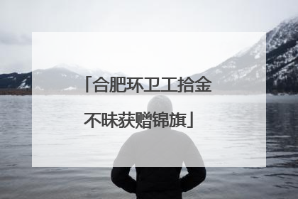 合肥环卫工拾金不昧获赠锦旗