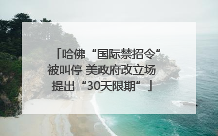 哈佛“国际禁招令”被叫停 美政府改立场提出“30天限期”