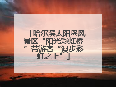 哈尔滨太阳岛风景区“阳光彩虹桥”带游客“漫步彩虹之上”