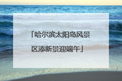 哈尔滨太阳岛风景区添新景迎端午