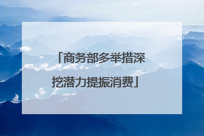商务部多举措深挖潜力提振消费