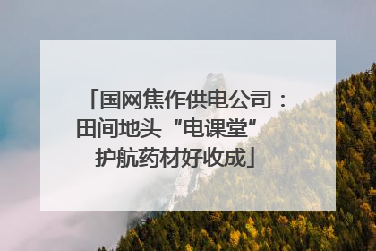 国网焦作供电公司：田间地头“电课堂” 护航药材好收成