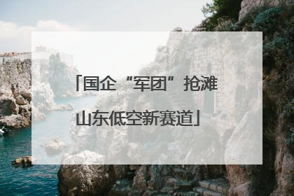 国企“军团”抢滩山东低空新赛道