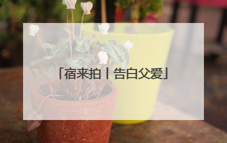 宿来拍丨告白父爱
