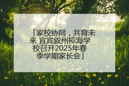家校协同，共育未来 宜宾叙州樟海学校召开2025年春季学期家长会