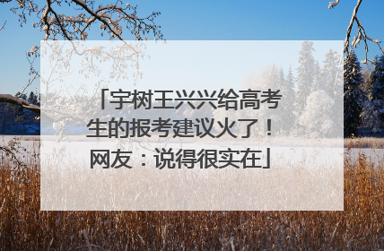 宇树王兴兴给高考生的报考建议火了！网友：说得很实在