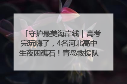 守护最美海岸线｜高考完玩嗨了，4名河北高中生夜困礁石！青岛救援队火速出动救上岸