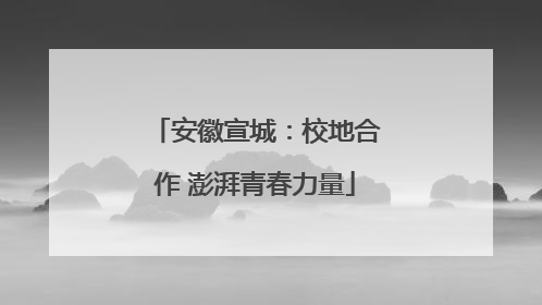 安徽宣城：校地合作 澎湃青春力量