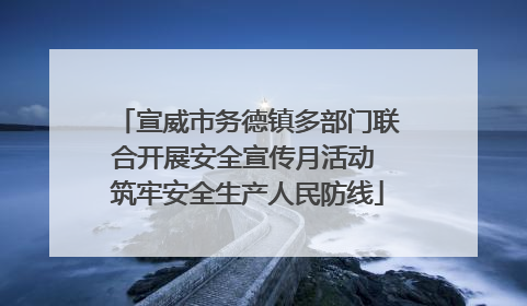 宣威市务德镇多部门联合开展安全宣传月活动 筑牢安全生产人民防线