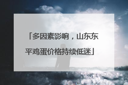 多因素影响，山东东平鸡蛋价格持续低迷