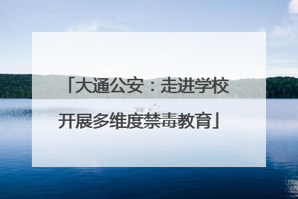 大通公安：走进学校开展多维度禁毒教育