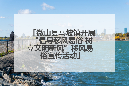 微山县马坡镇开展“倡导移风易俗 树立文明新风”移风易俗宣传活动