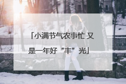 小满节气农事忙 又是一年好“丰”光