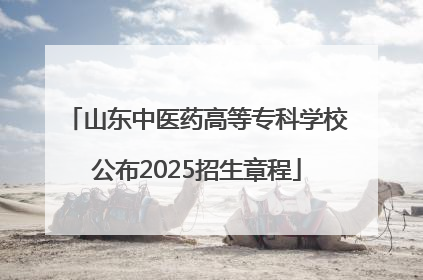 山东中医药高等专科学校公布2025招生章程