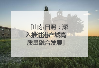 山东日照：深入推进港产城高质量融合发展