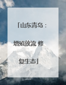 山东青岛：增殖放流 修复生态