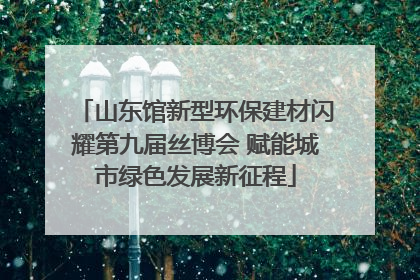 山东馆新型环保建材闪耀第九届丝博会 赋能城市绿色发展新征程