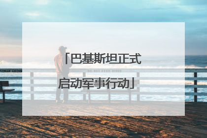 巴基斯坦正式启动军事行动