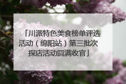 川派特色美食榜单评选活动（绵阳站）第三批次探店活动圆满收官