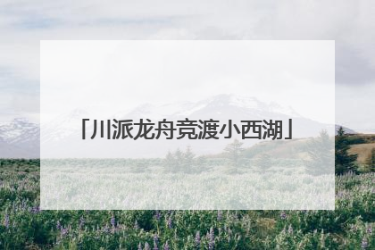 川派龙舟竞渡小西湖