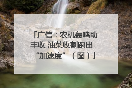 广信：农机轰鸣助丰收 油菜收割跑出“加速度”（图）