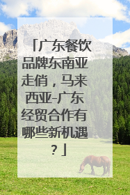 广东餐饮品牌东南亚走俏，马来西亚-广东经贸合作有哪些新机遇？