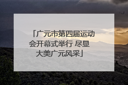 广元市第四届运动会开幕式举行 尽显大美广元风采