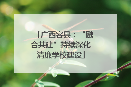 广西容县：“融合共建”持续深化清廉学校建设