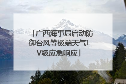 广西海事局启动防御台风等极端天气IV级应急响应