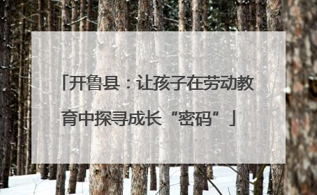 开鲁县：让孩子在劳动教育中探寻成长“密码”