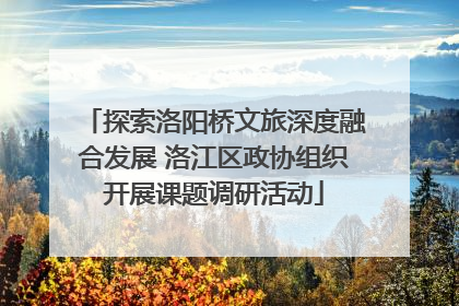 探索洛阳桥文旅深度融合发展 洛江区政协组织开展课题调研活动