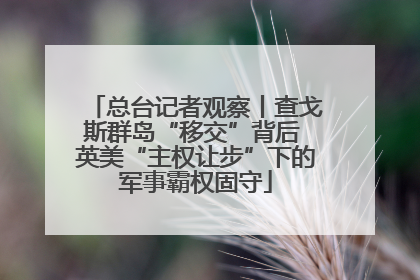 总台记者观察丨查戈斯群岛“移交”背后 英美“主权让步”下的军事霸权固守