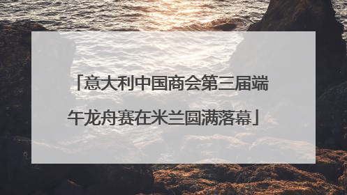 意大利中国商会第三届端午龙舟赛在米兰圆满落幕