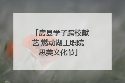 房县学子跨校献艺 燃动湖工职院思美文化节