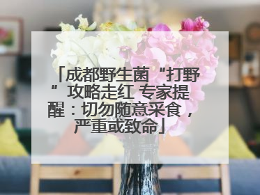 成都野生菌“打野”攻略走红 专家提醒：切勿随意采食，严重或致命