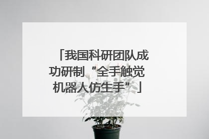 我国科研团队成功研制“全手触觉机器人仿生手”