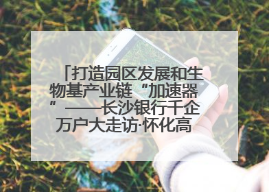 打造园区发展和生物基产业链“加速器”——长沙银行千企万户大走访·怀化高新区、生物基产业链专场活动举行