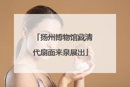 扬州博物馆藏清代扇面来泉展出