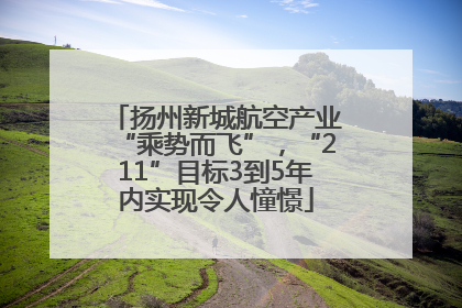 扬州新城航空产业“乘势而飞”，“211”目标3到5年内实现令人憧憬