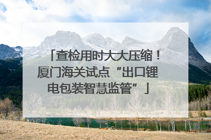 查检用时大大压缩！厦门海关试点“出口锂电包装智慧监管”